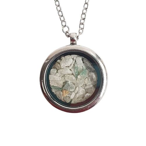 Locket Pendant with Crystal Sand, 3cm