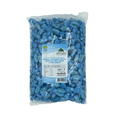 CARAMELOS BALSÁMICOS FUERTES ORGÁNICOS SIN GLUTEN ÚTILES PARA EL BIENESTAR DE LAS VÍAS RESPIRATORIAS 1 KG