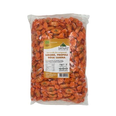 Caramel sin glutina y biologiche - CARAMELLE AL LIMONE, PROPOLI, ROSA CANINA 1 kg