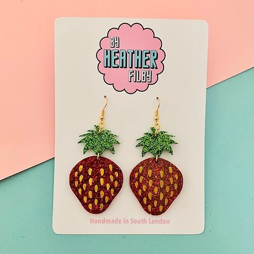Large Strawberry Dangles