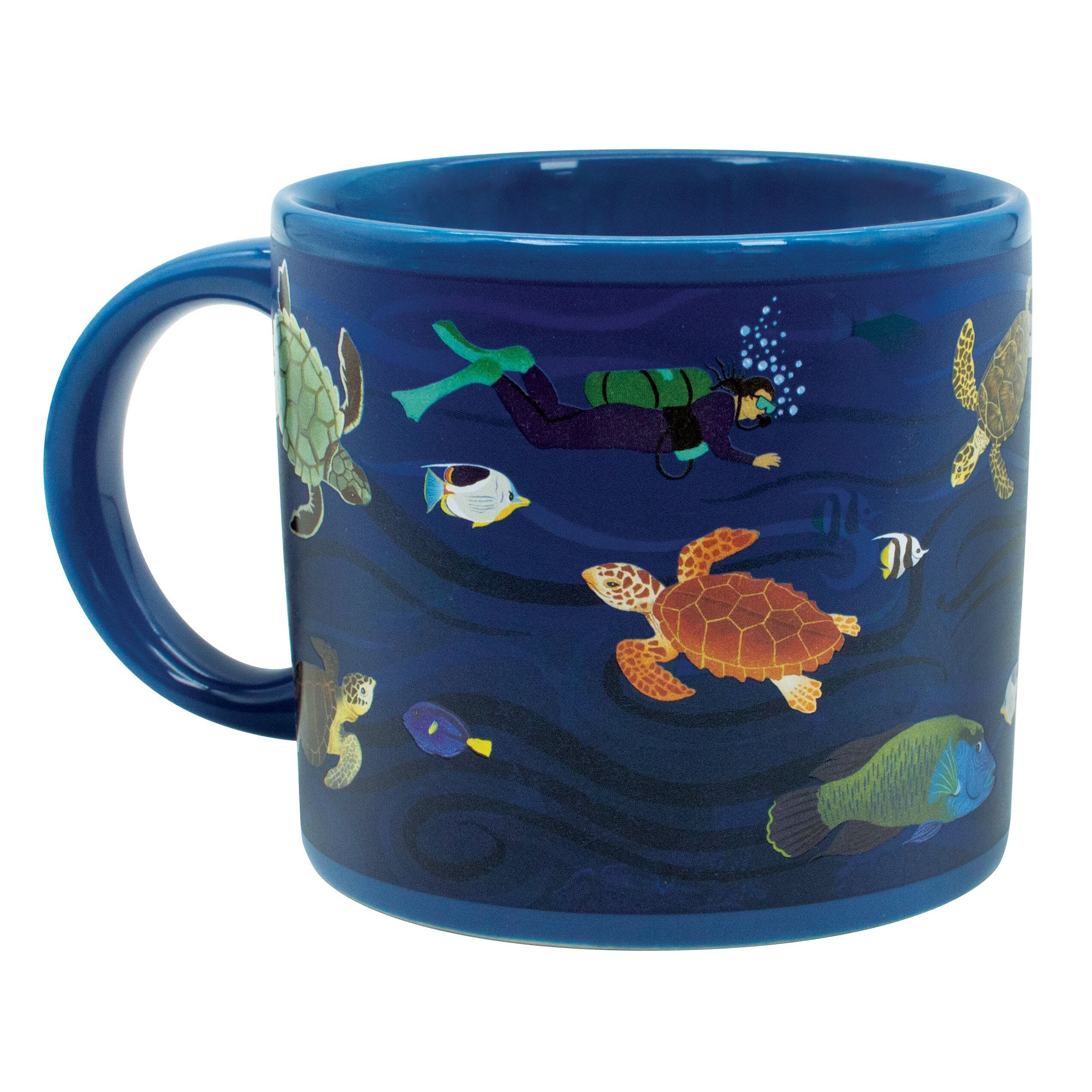 Tazza da caffè con tartarughe marine