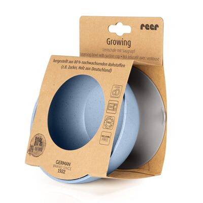 Growing bowl with suction cup, blue