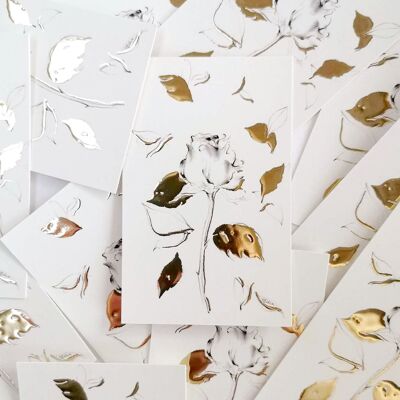 Mini card “The rose” Gold