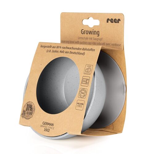 Growing bowl with suction cup, grey