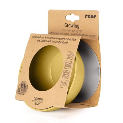 Growing bowl with suction cup, yellow