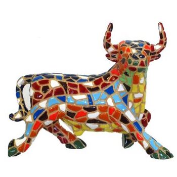 Figurine en mosaïque de taureau Espagne 2