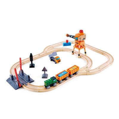 Hape - Juguete de madera - Circuito de trenes de carga