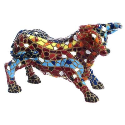 Upright Spanish bull mosaic figure