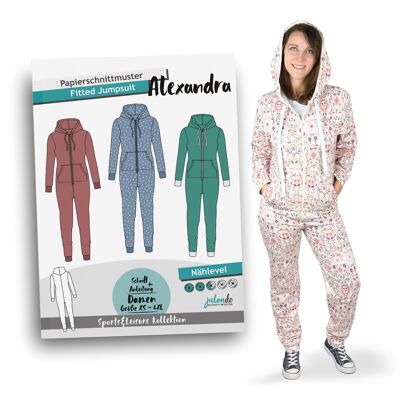 Sewing pattern Fitted Jumpsuit Alexandra, size. XS - 4XL