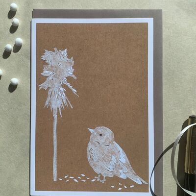 Greeting card sparrow