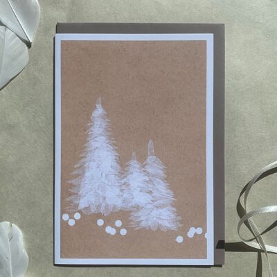 Greeting card Christmas trees