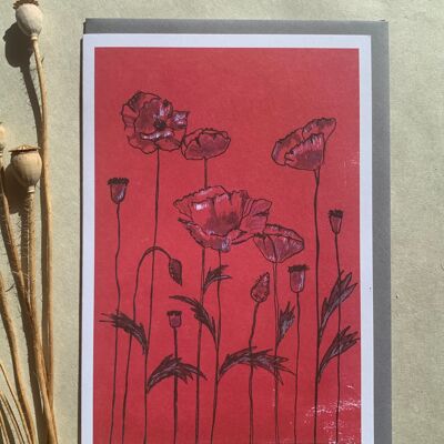 Coquelicot en carton plié