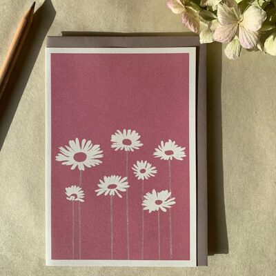 Folding card daisies