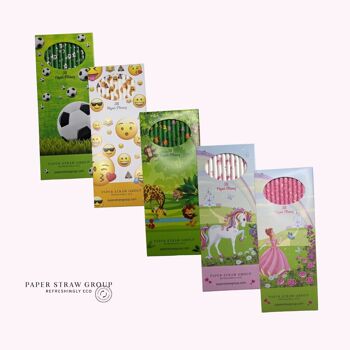 Pailles en papier Princess - 20 boîtes de 38 pailles - 100 % biodégradables et fabriquées au Royaume-Uni 2