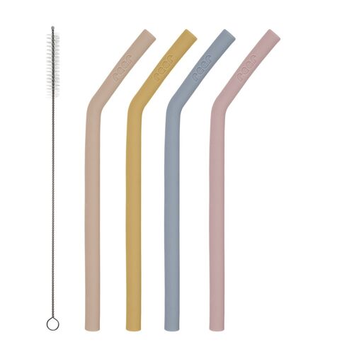 Silicone drinking straws