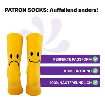 Chaussettes de sport Smiley de PATRON SOCKS - RESTEZ COOL, JOUEZ COOL ! 2