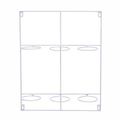 Colgador de pared Artstone de metal blanco para 6 maceteros 39x50cm