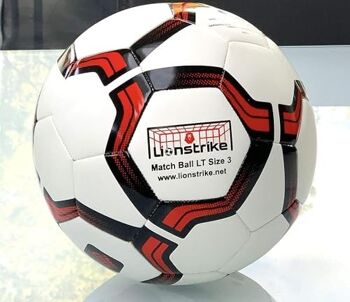 Lionstrike Ballon de match officiel, norme internationale, poids et taille officiels, ballon de football doux au toucher au niveau de la ligue pour un contrôle et une précision améliorés (taille 3) 4