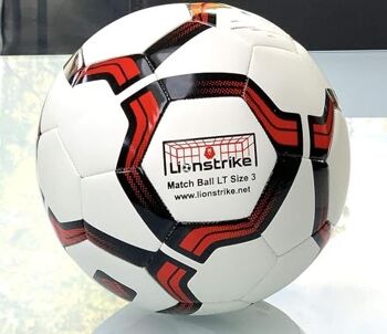 Lionstrike Ballon de match officiel, norme internationale, poids et taille officiels, ballon de football doux au toucher au niveau de la ligue pour un contrôle et une précision améliorés (taille 4) 4