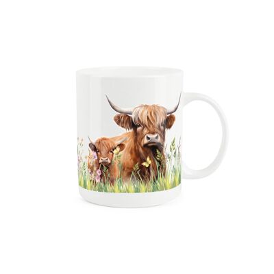 Highland Cow and Calf Mug