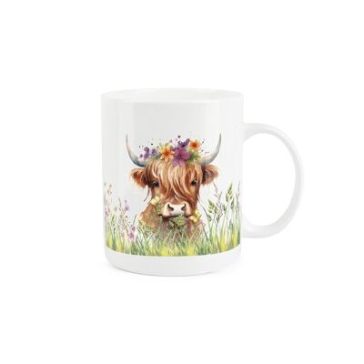 Braune Highland-Kuh-Tasse