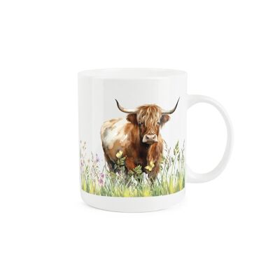 Tazza con mucca delle Highland in piedi