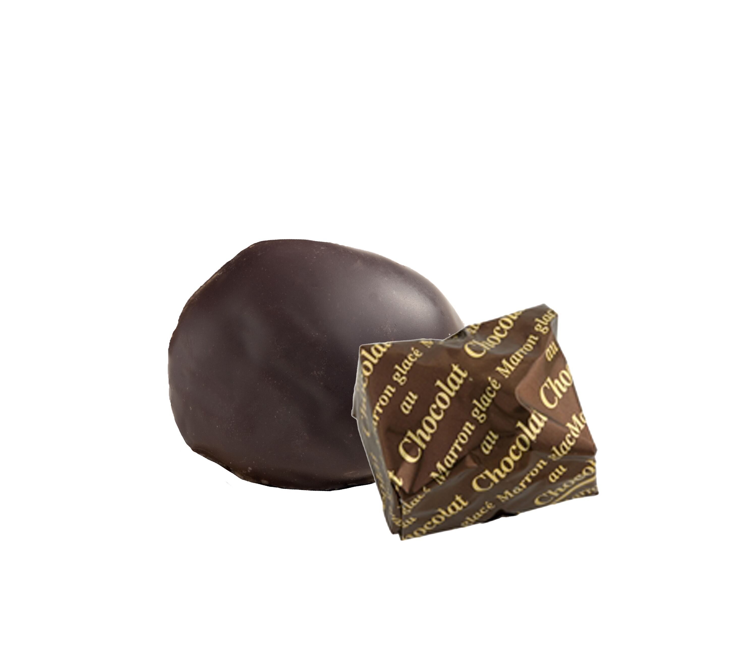 Castagna ricoperta di cioccolato fondente Napoli Vassoio intero da 48