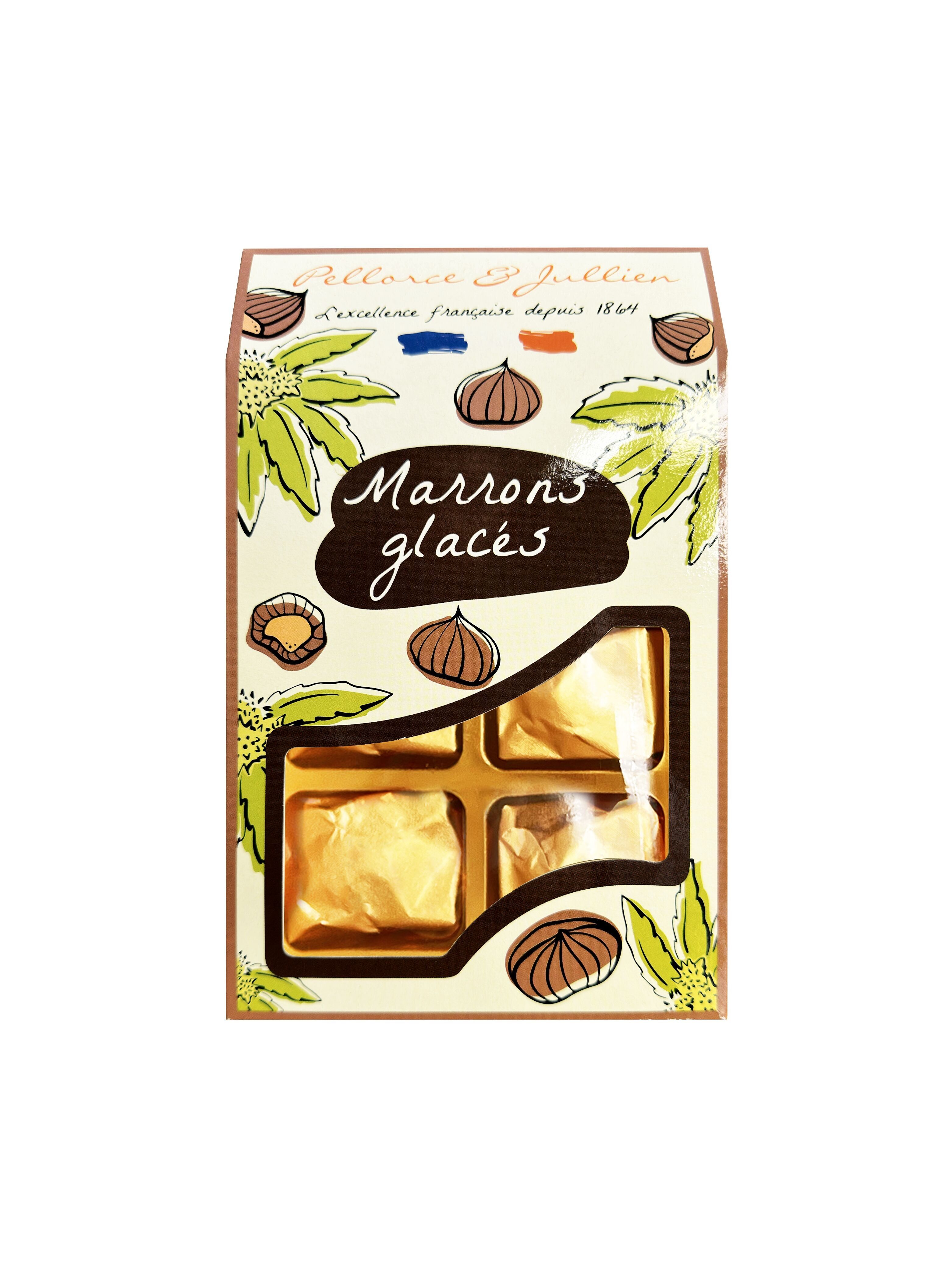 Confezione da 8 castagne candite incartate