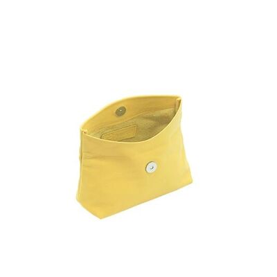 Small clutch in yellow leather