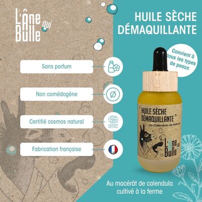 Aceite desmaquillante en seco - Caléndula -