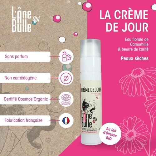 Crèmes visage au lait d'ânesse -Peaux sèches -