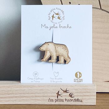 Pin's en bois - Ours