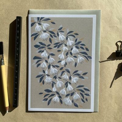 Carte pliante fuchsia - enveloppe grise -