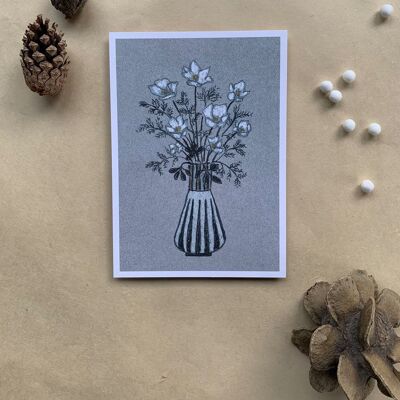 Postcard Christmas rose & larch
