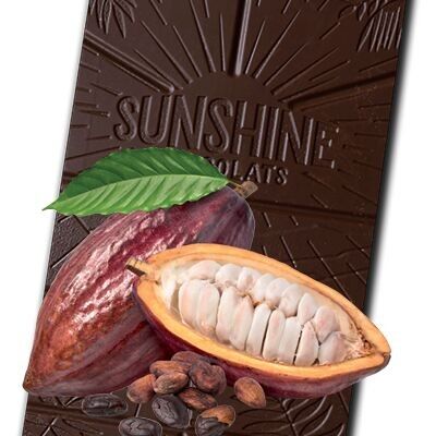 Barra de chocolate a granel: chips de cacao oscuro orgánico y de comercio justo