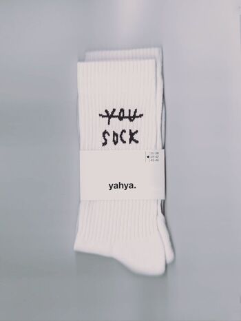 You Sock - Blanc - Chaussettes de sport unisexes 1