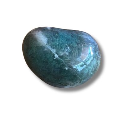 Piedra rodada “Calma y Opulencia” en ágata musgosa