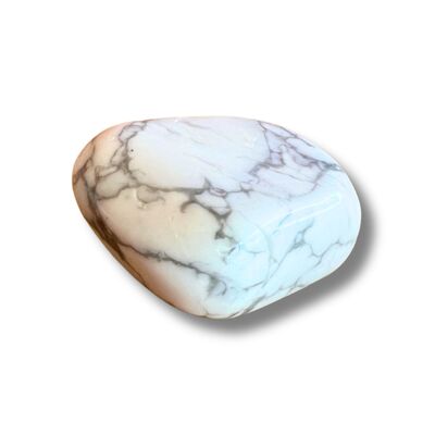 “Subtle understanding” tumbled stone in White Magnesite