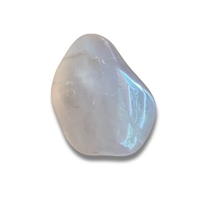 “Tenderness of the Heart” tumbled stone in Pink Chalcedony