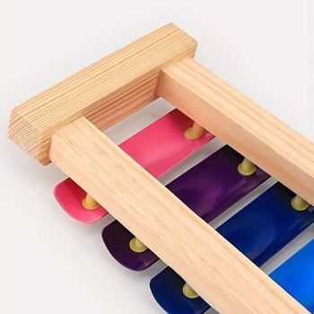 Jouets pour enfants - Bois multicolore avec xylophones en métal 2