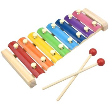 Jouets pour enfants - Bois multicolore avec xylophones en métal 3