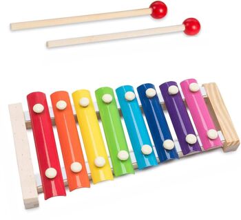 Jouets pour enfants - Bois multicolore avec xylophones en métal 9