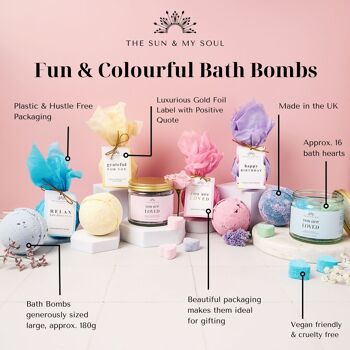 Cadeau de bombe de bain joyeux anniversaire⎜Bombe de bain de luxe au parfum violet 5