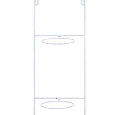 Appendiabiti da parete Artstone in metallo bianco per vasi di piante 50x20 cm