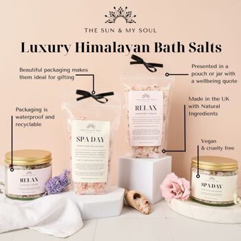 Cadeau de sels de bain de luxe de l'Himalaya Relax⎜Rose Ylang Ylang 4