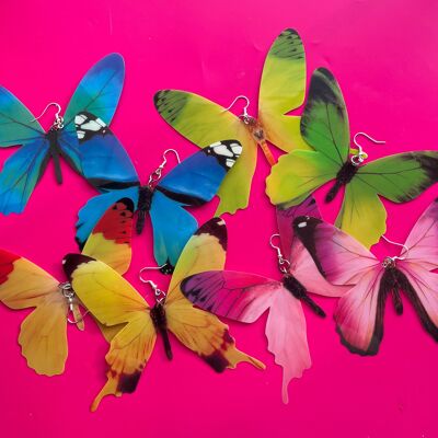 Pendientes de mariposa grandes