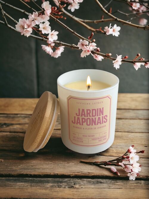 Bougie Parfumée Jardin Japonais  - Bambou & Fleur de Cerisier