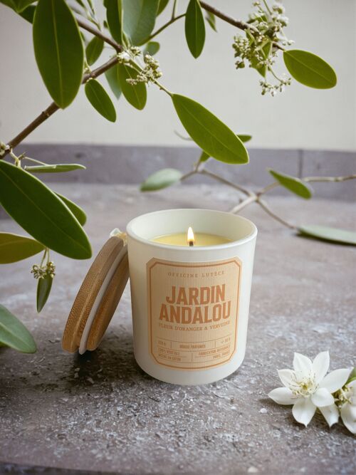Bougie Parfumée Jardin Andalou  - Fleur d'Oranger & Verveine