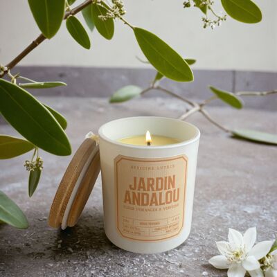 Bougie Parfumée Jardin Andalou  - Fleur d'Oranger & Verveine