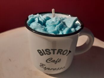 Bougie tasse bistrot à l'adoucissant ou linge propre 1